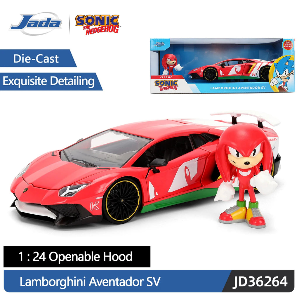 JADA 1:24 Diecast Model Sonic the Hedgehog Lamborghini Aventador SV JD36264