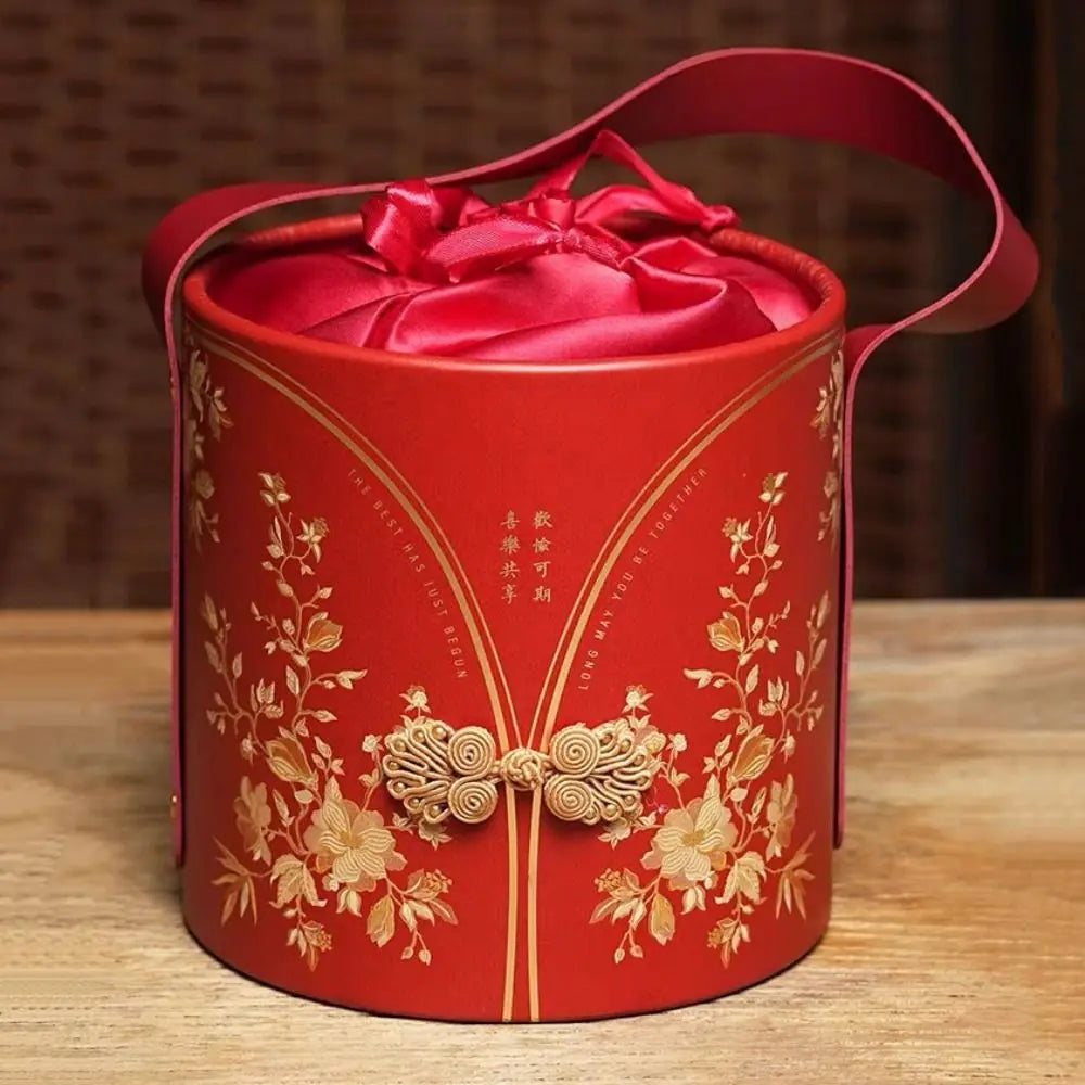 Frog Botton Flower Bucket Bag Large Capacity Festive Sugar Bag Ins Wedding Candy Bag Storage Bag Korean Style