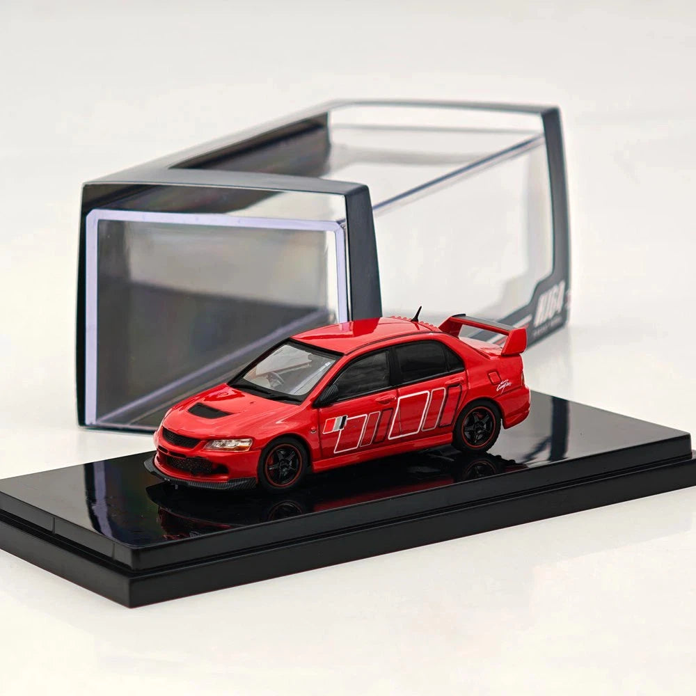 Hobby Japan 1:64 Lancer GSR Evolution IX RALLIART Red Solid HJ646054R Diecast Model Car Limited Collection Toy Vehicle Models