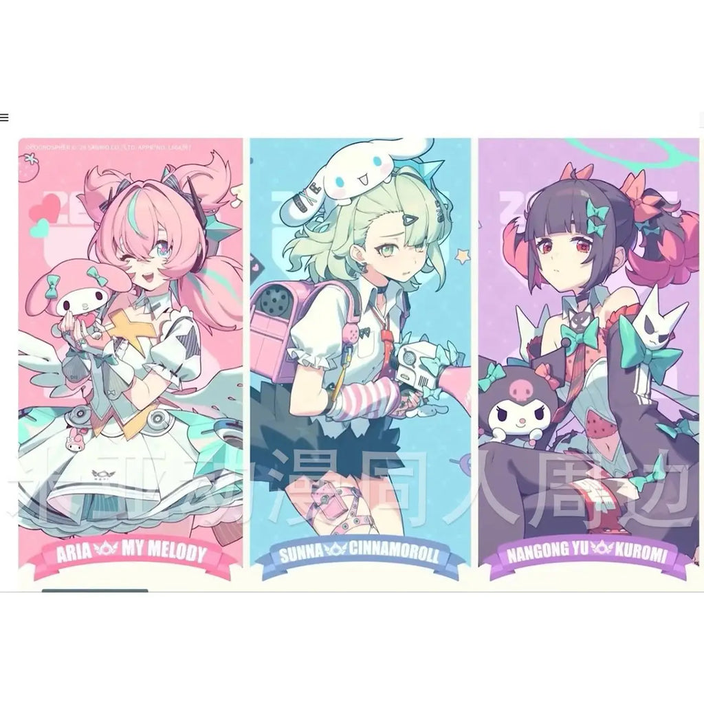 10cm Zenless Zone Zero Sanrio Ver. Aria My Melody Acg Stand Nangong Yu Kuromi Acrylic Stand Sunna Cinnamoroll Standing Plate Toy