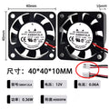 1PCS-5PCS  ASB0412LA 4CM Fan Ultra Quiet 40*40*10 DC12V 0.06A Cooling Small Fan 2 Wires 3 Wires 4 Wires