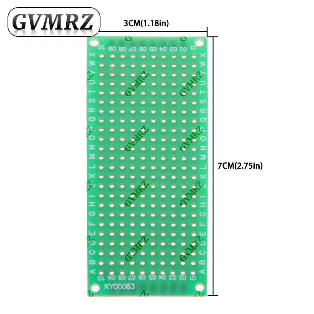 Single Sided Green PCB Prototype Board Universal Through Hole Perfboard for DIY Electronic Projects