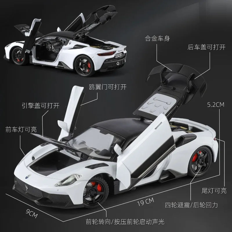 1:24 Martha gt2 Die-cast alloy toy car model Has various functions Collection Decoration miniature cars children's toys gift