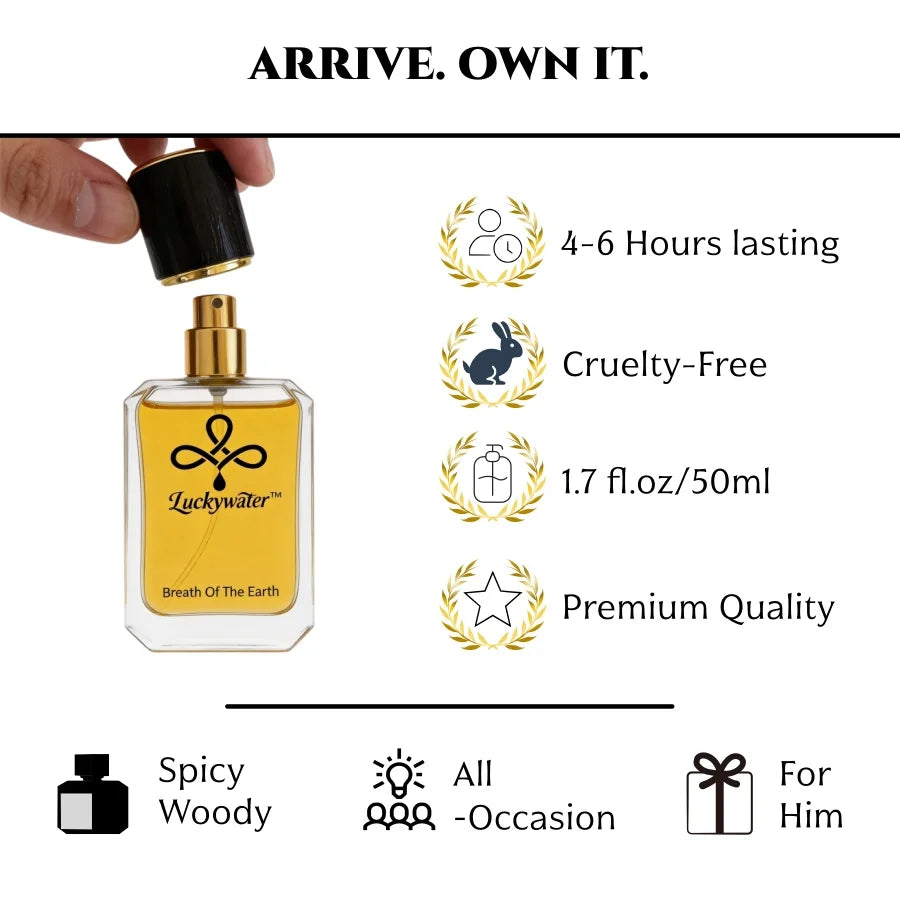 Long-Lasting Premium Men's Cologne, 50ml Spray Eau de Parfum. Woody Spicy: Orange & Pepper & Patchouli. Powerful Masculine Fragrance. Perfect for Festivals & Outdoor Adventures. Exclusive Natural Spray. Perfume De Hombre, Regalos Para Hombre.