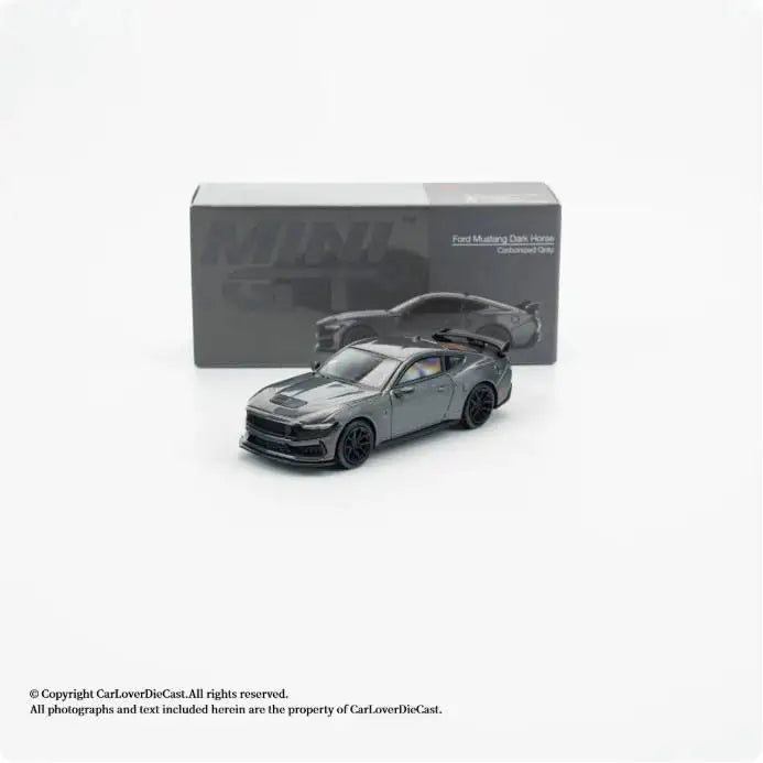 In Stock MINIGT 957 1:64 Ford Mustang Dark Horse 2024 Carbonized Gray Diecast Car Model Collection Toys