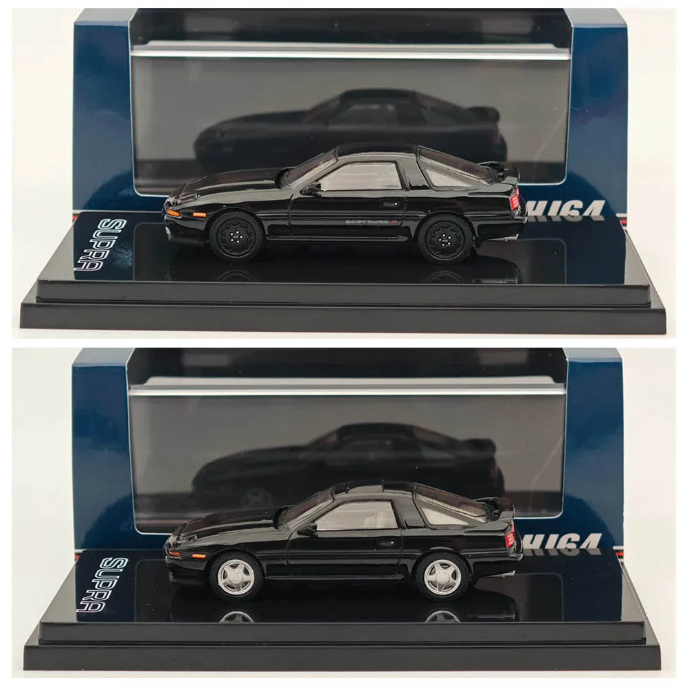 Hobby Japan 1/64 for SUPRA A70 2.5GT TWIN TURBO Limited with Outer Sliding Sunroof Parts & 3.0GT TURBO A Black Diecast Model