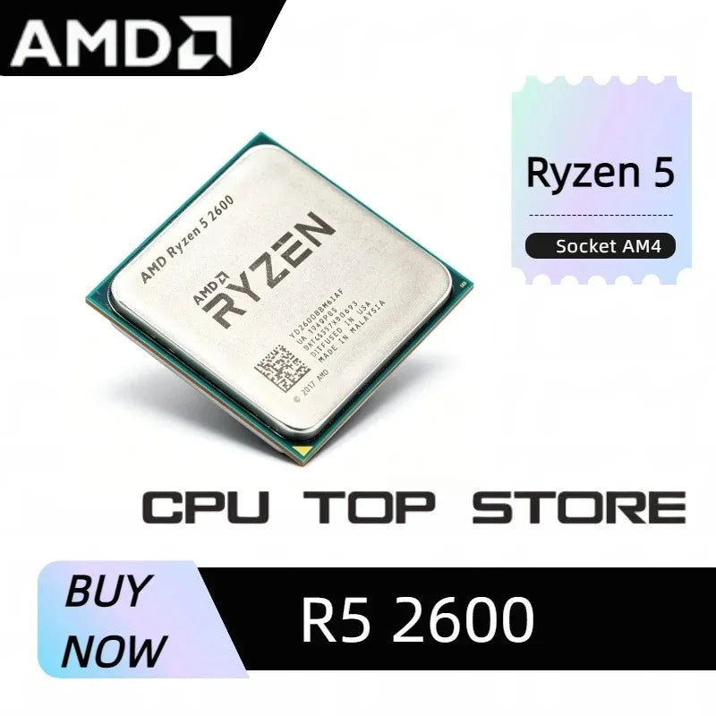 AMD 3.4GHz Base Frequency R5 2600 CPU 6 Core 12 Thread AM4 Socket Stable Performance Desktop Processor
