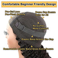 Handmade Pre Braided Wigs Pre Plucked Pre Bleached Cornrows with Curly Wig Human Hair 9x6 Pre Styled 100% Human Hair