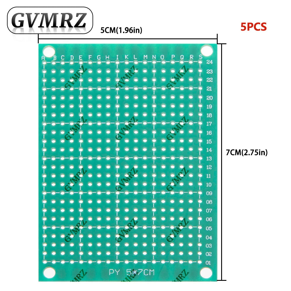Single Sided Green PCB Prototype Board Universal Through Hole Perfboard for DIY Electronic Projects