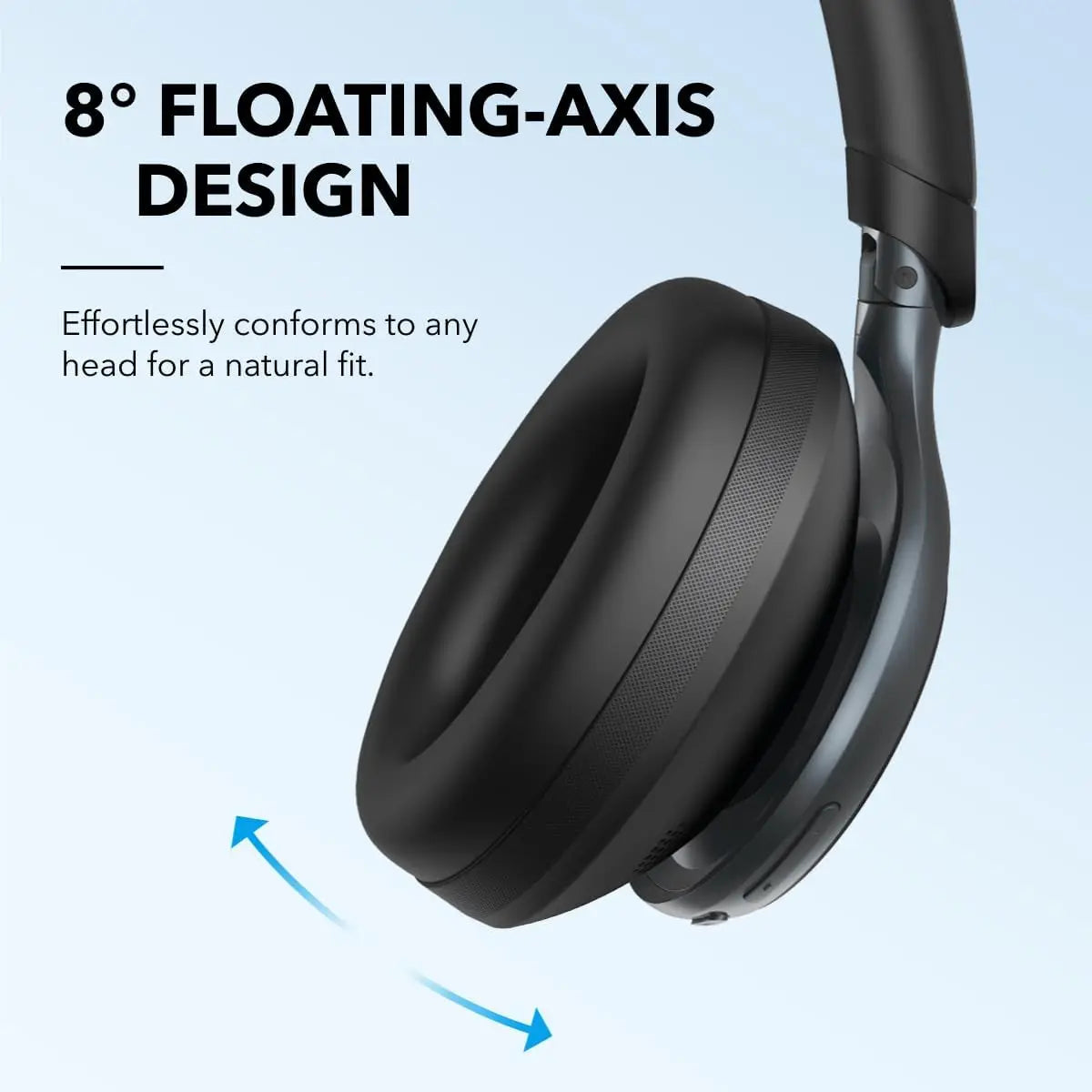 Active Noise Cancelling Headphones, 2X Stronger Voice Reduction, 40H ANC, LDAC Hi-Res Audio, Bluetooth 5.3, Comfort Fit, Clear Calls
