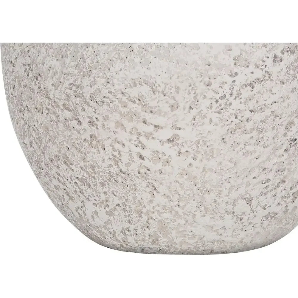 Cream Concrete Table Lamp with Ivory/Cream Shade