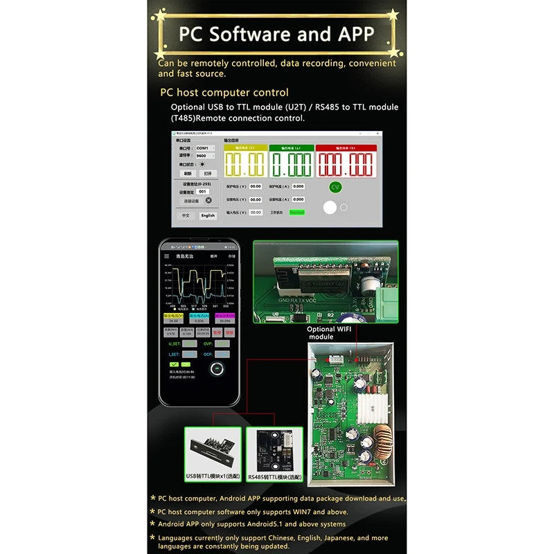Stable Performance-WZ5005 Power Module Adjustable Regulated Laboratory Variable Power Supply Communication