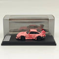 SW 1:64 for 993 Rauh-Welt Begriff #98 #91 Matte Pink/Green Diecast Model Car Miniature Limited Collection Toy Vehicle Models