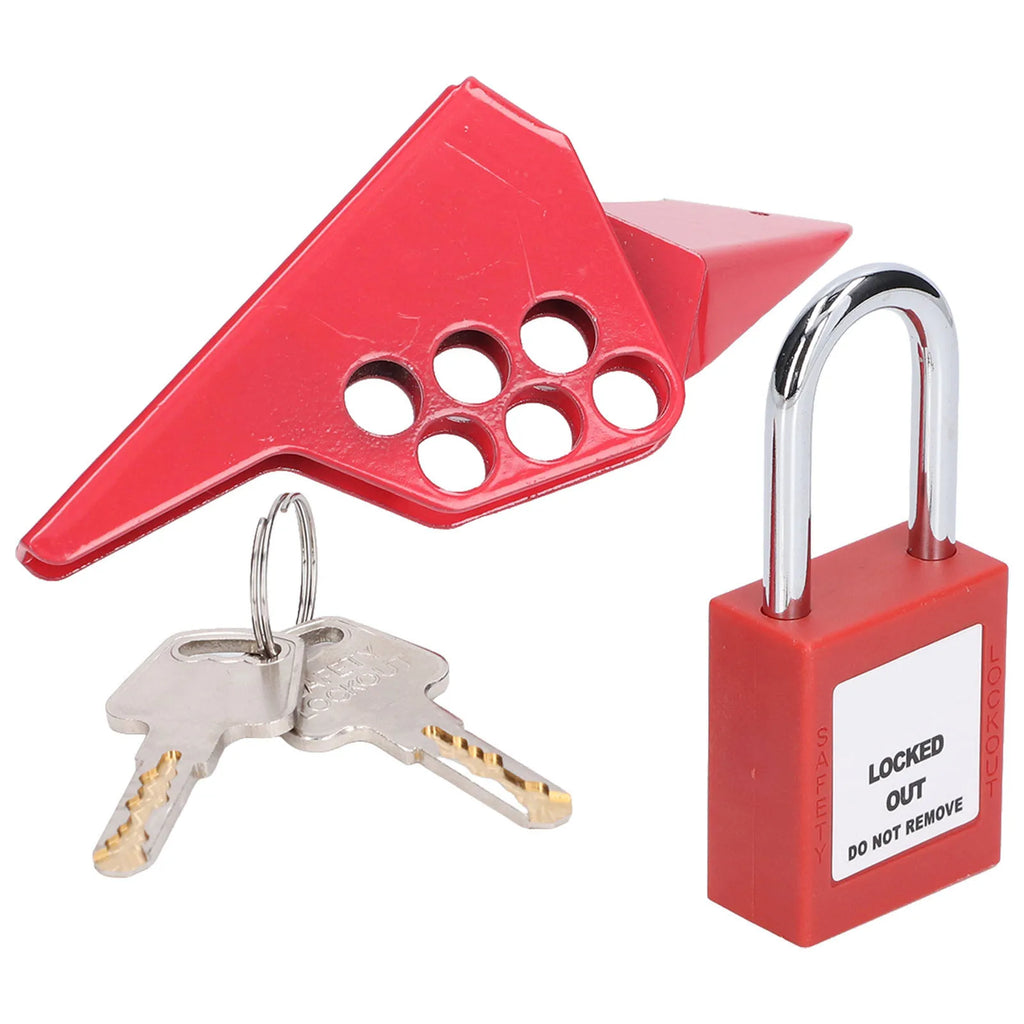 38mm Padlock Equipped Ball Valve Lock Standard Compact Design Industrial Pipeline Handle Lockout For Factory Safety Operation