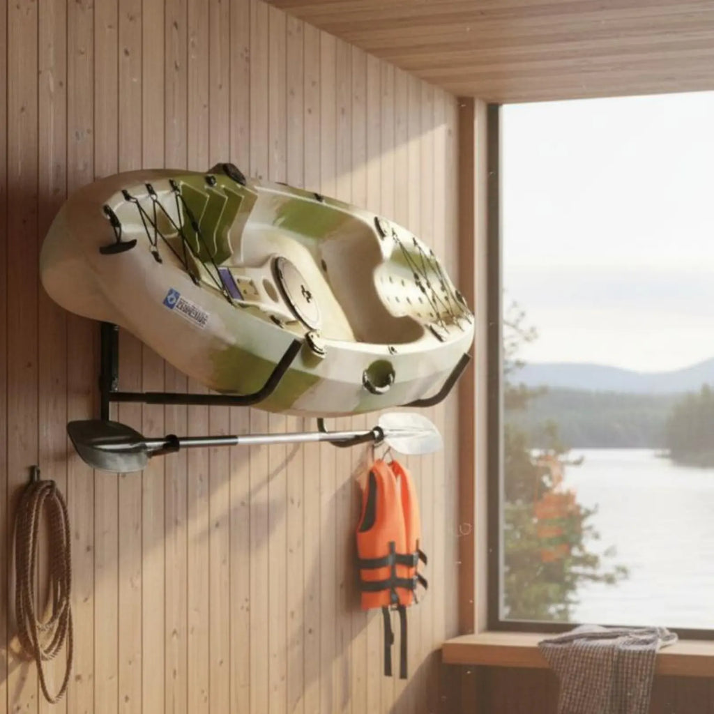 Rotating Kayak Rack Detachable Paddle Boat Wall Hanger Kayak Wall Mount Sturdy Paddle Boat Hanger Scratch Resistant for Garage