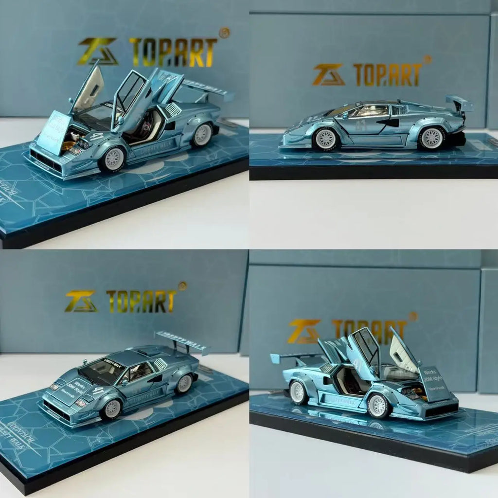 TOPART  1/64   Malaysia Exclusive LBWK Widebody Countach  Diecast Model Car