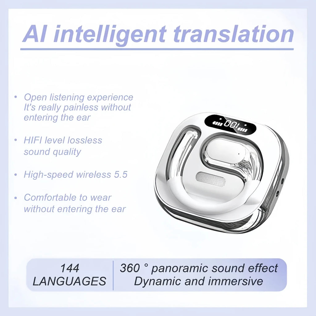 Translation Earbuds Real Time - AI 144 Language Translator Earbuds, Audifonos Traductores Inglés Español,