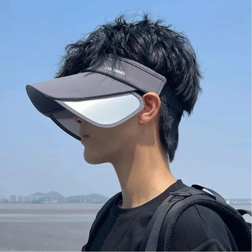 Breathable Sun Protection Hat Adjustable Lightweight Stretchable Brim Hat Polyester UV Protection Empty Top Sun Hat Sports