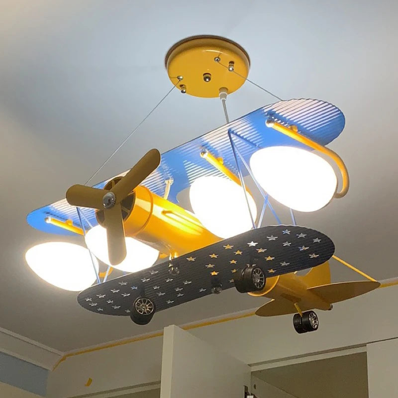 Modern Kids Room Led Light Children Bedroom Chandelier Lighting Kids Room Lamp Airplane Hanging Lamp Light