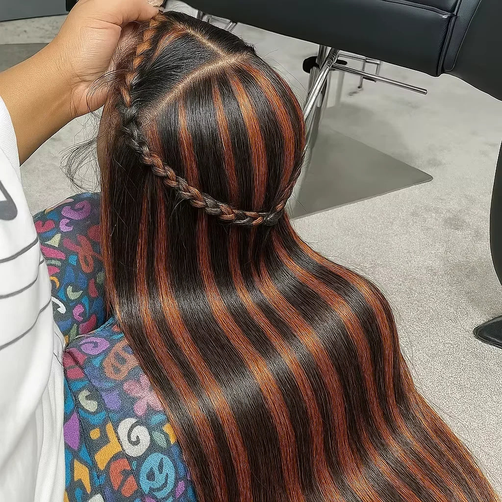 FB30 Bone Straight Human Hair 13x4 HD Transparent Lace Front Wig Brazilian Human Hair Pre Plucked Bleached Knots Glueless Wig For Black Women No Shed No Tangle 30 40 Inch