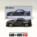 Mini GT x Kaido House 1:64 Nissan Skyline GT-R R34 Kaido Works Greddy V2 Full Carbon Diecast Model Car Item#KHMG222 In Stock