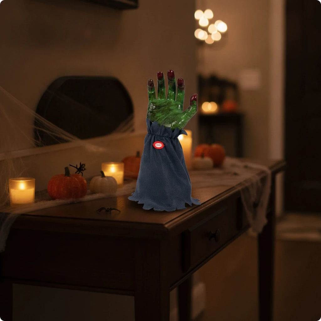Ghost Hand Decoration Spooky Animated Hand with Cloth Base Animatronic Prop Scary Sturdy for Tabletop Displays
