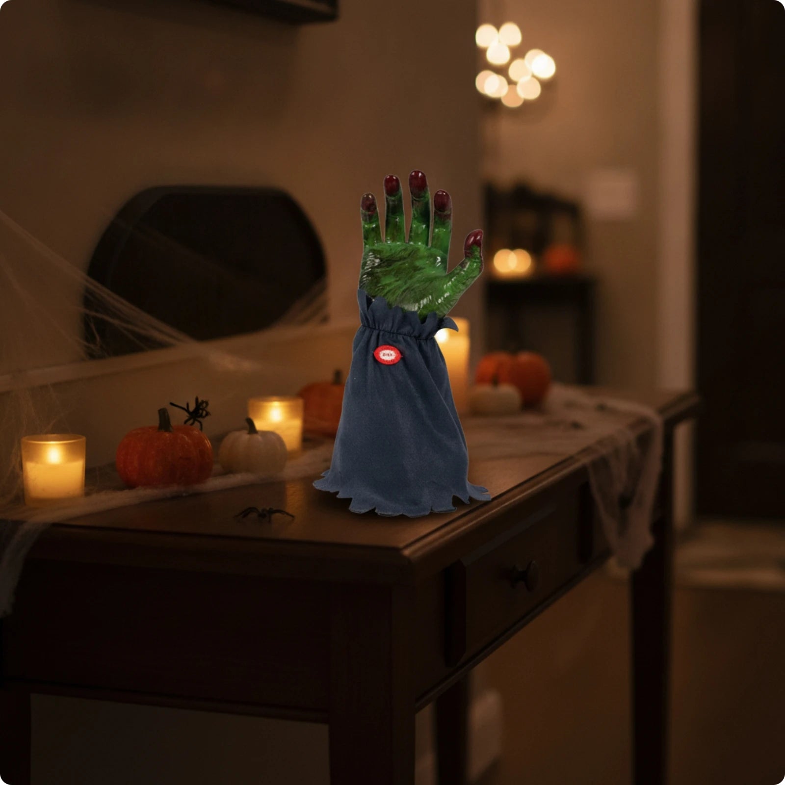 Ghost Hand Decoration Spooky Animated Hand with Cloth Base Animatronic Prop Scary Sturdy for Tabletop Displays