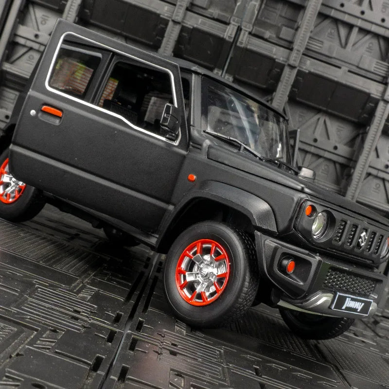 CCA 1:18 simulation Suzuki Jimny alloy off-road vehicle model doors and engine hood, trunk can be opened has sound and lighting