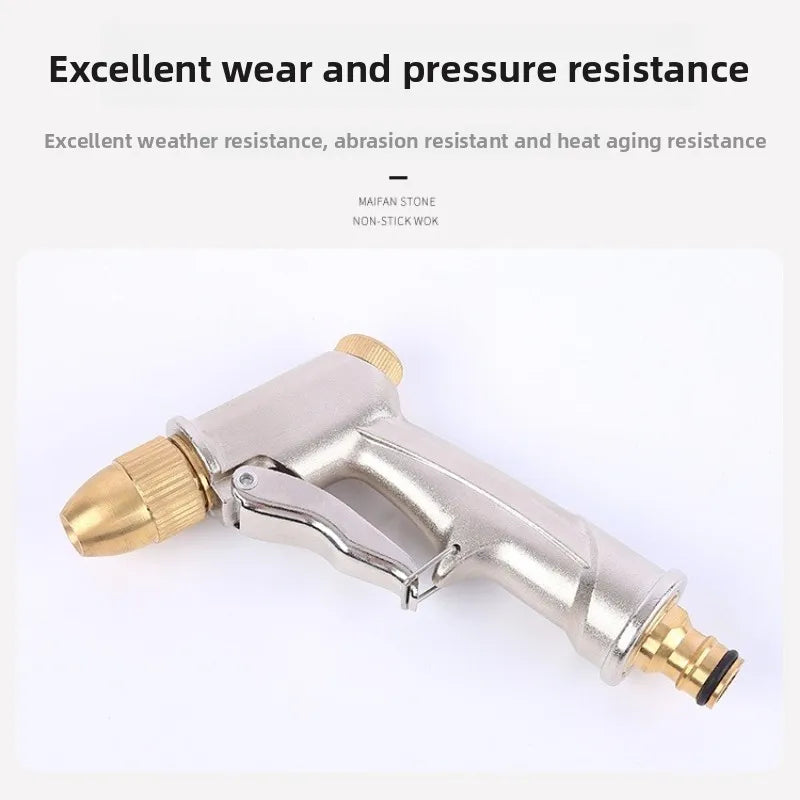 High Pressure Water Spray Gun Metal Brass Nozzle Garden Hose Pipe Lawn Car Wash Sprayer Sprinkler Car Wash Tool Water Guns