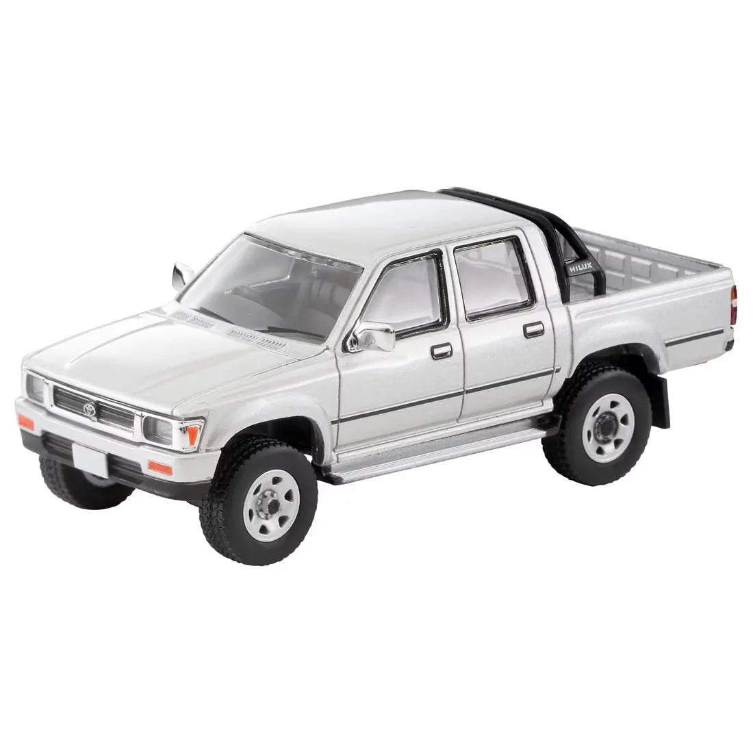 Original Tomytec Tomica Limited Vintage NEO LV-N256c Toyota Hilux 4WD Pickup Double Cab SSR 1991 Silver 1/64 Diecast Model Car