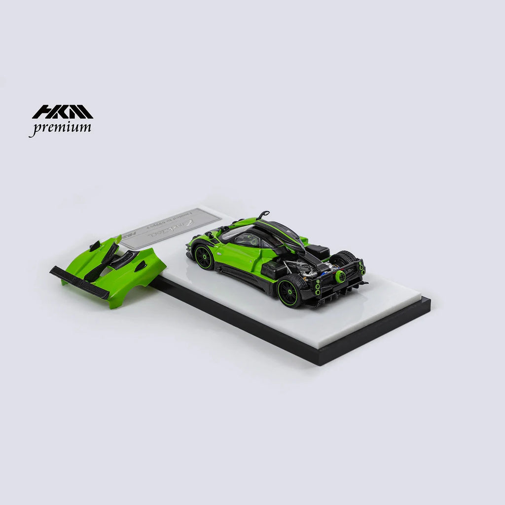HKM Premium 1:64 Pagani Zonda 760 Diecast Model Car Collection (3 Variants: Green/White/Blue) With Openable Rear Hood In Stock