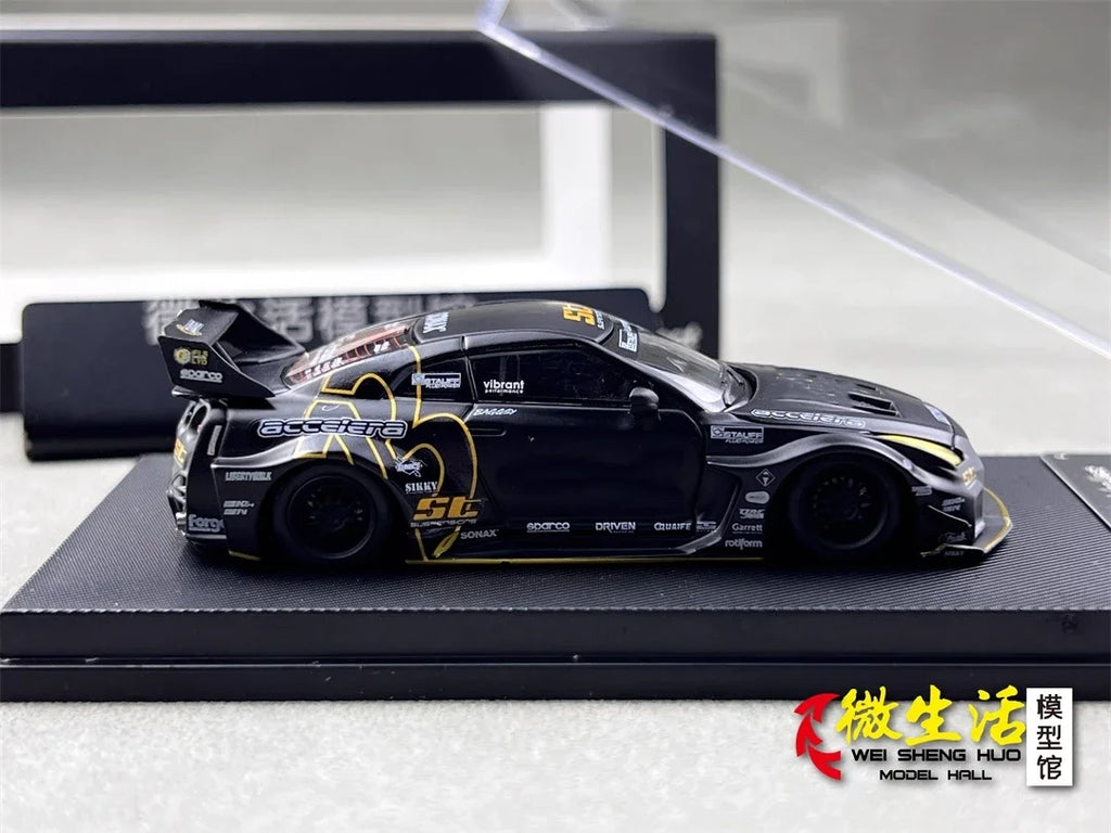 Ready stocks MC 1:64 LB 35GT-RR Matte Black Collection Gift Scale Model Car