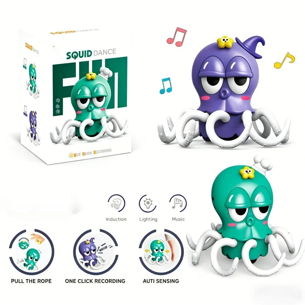 Electric Dancing Octopus Toy Automatic Induction Obstacle Avoidance Colorful Musical Interactive Crawling Octopus Toys