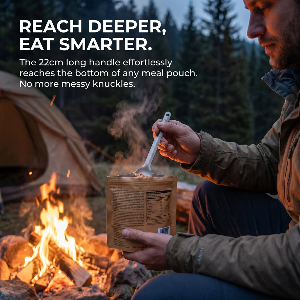Dawn Deer Titanium Spoon 22cm Long Ultralight Camping Cutlery For Hiking Backpacking Lightweight Outdoor Tableware Trekking Gear