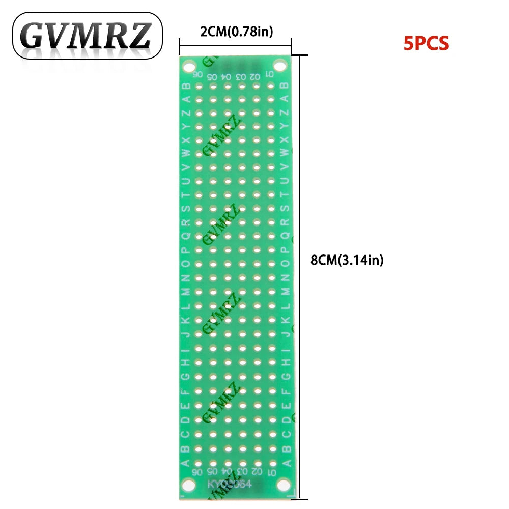 Single Sided Green PCB Prototype Board Universal Through Hole Perfboard for DIY Electronic Projects