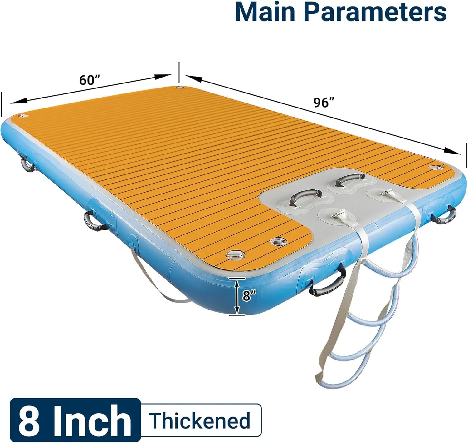 Popular Drop Stitch Roll up Inflatable Yacht Dock Floating Jet Ski Dock Pontoon Deck Inflatable Dock Platform for Swimming