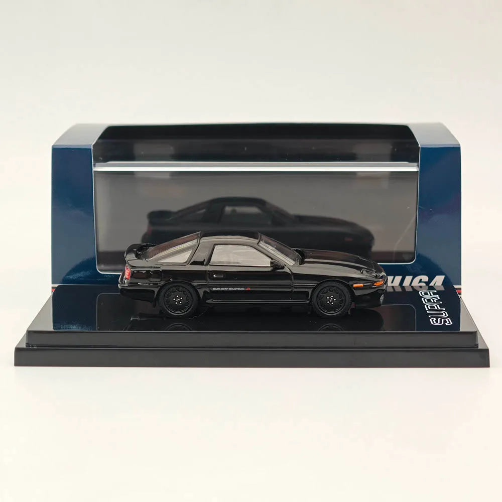 Hobby Japan 1/64 for SUPRA A70 2.5GT TWIN TURBO Limited with Outer Sliding Sunroof Parts & 3.0GT TURBO A Black Diecast Model