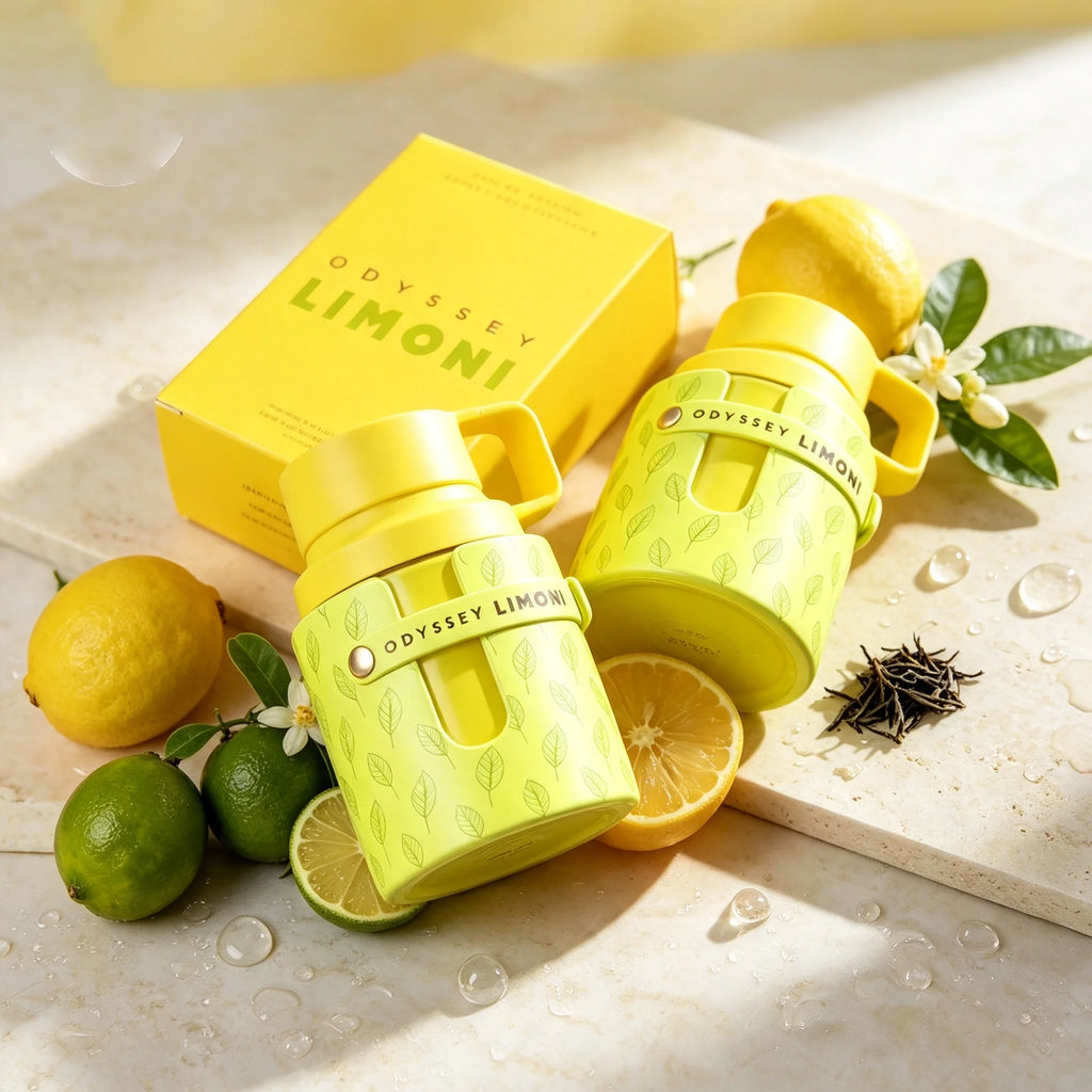 ODYSSEY LIMONI Fresh Edition Eau De Parfum for Women 3.4 fl oz (100ml), Bright Citrus Aroma, Crisp Refreshing EDP Spray, Gentle Long Wear Fragrance, Ideal Luxury Present for Outdoor & Daily Use