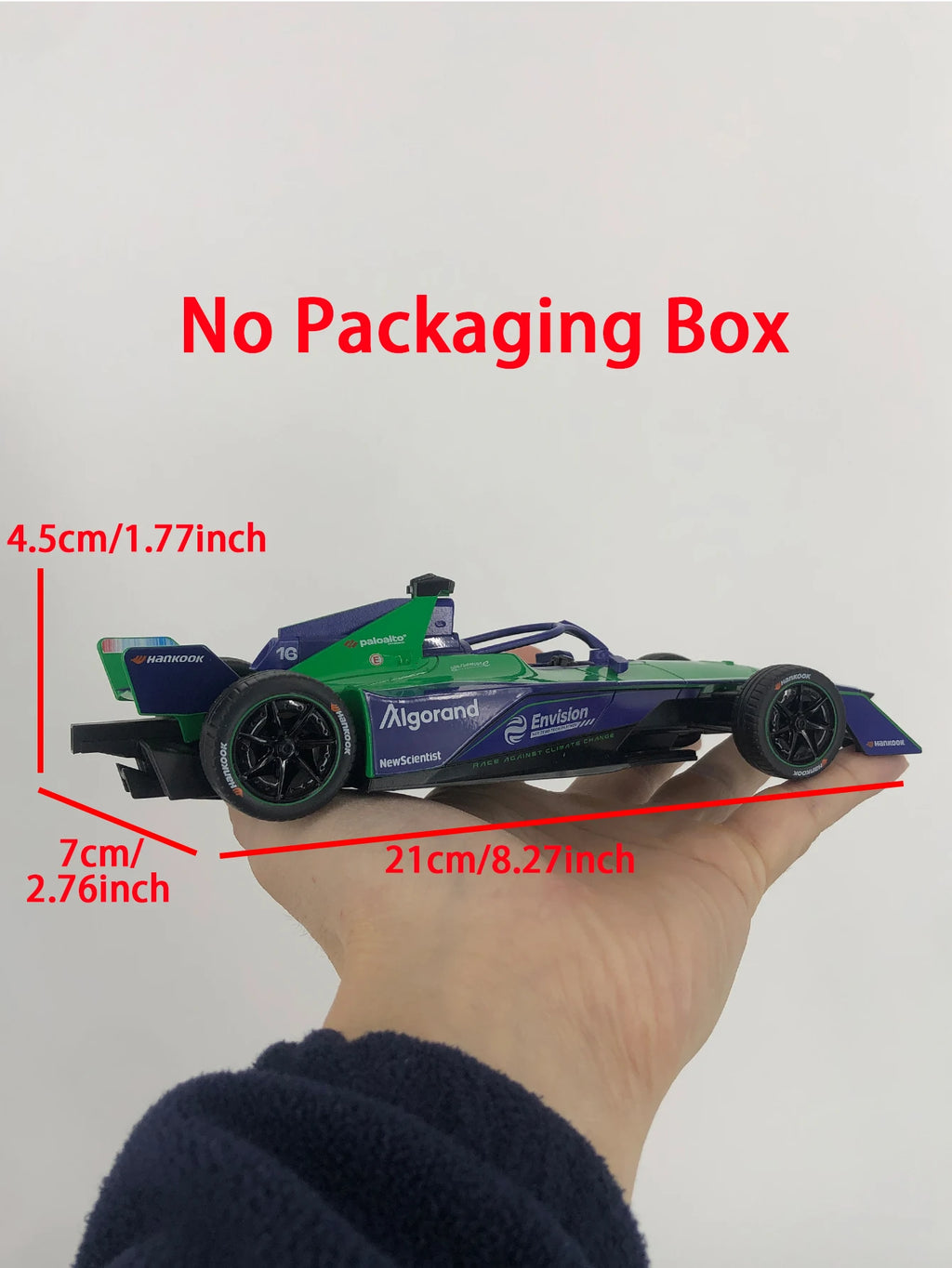 TSC 1:24 Simulation Zinc Alloy The ABB FIA Formula E Envision Model Car, Static Ornament, Metal Collectible Gift Car