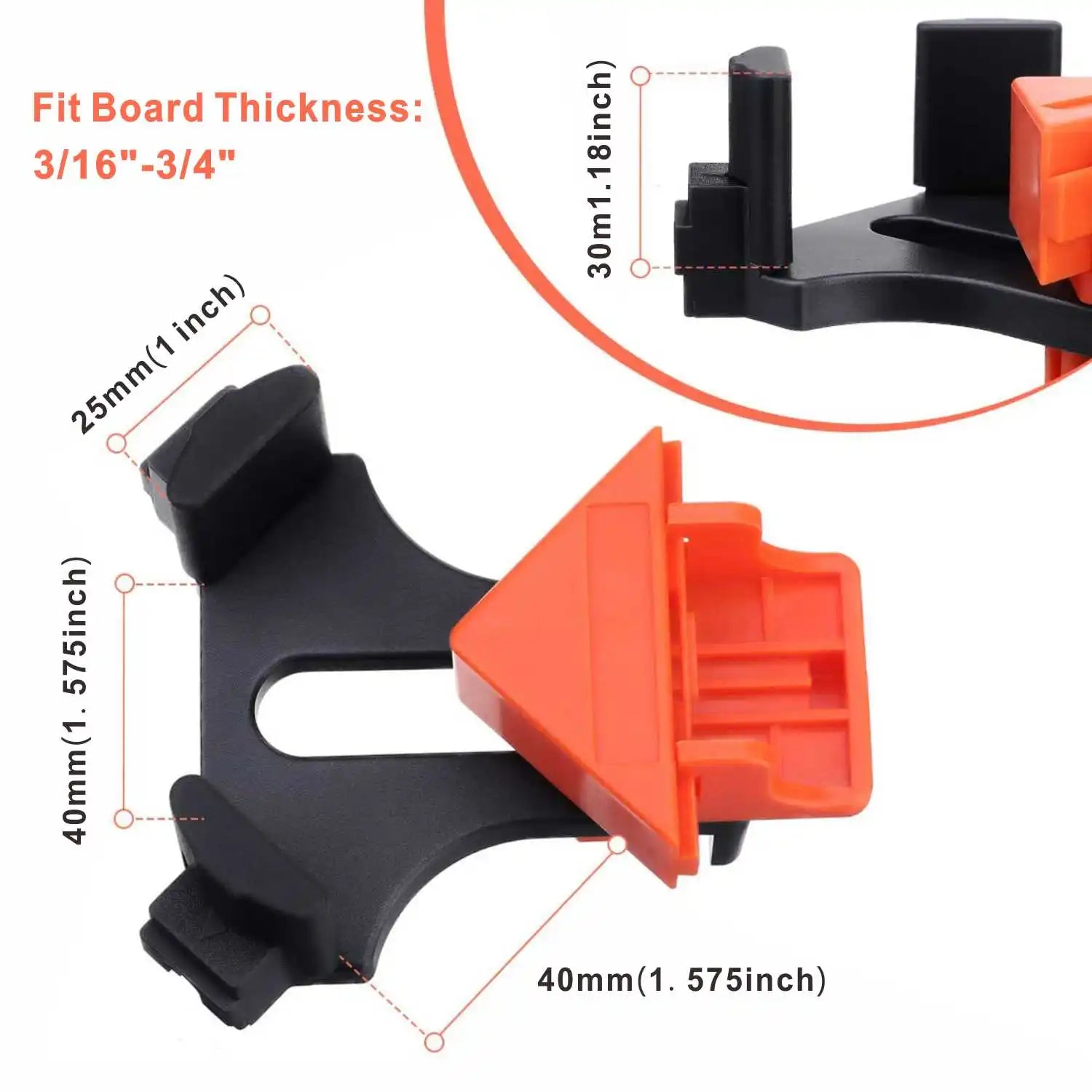 60-120Degree Adjustable Corner Clamp-Spring Loaded Right Angle Clip with Single Handle, Heavy Duty Woodworking Tool
