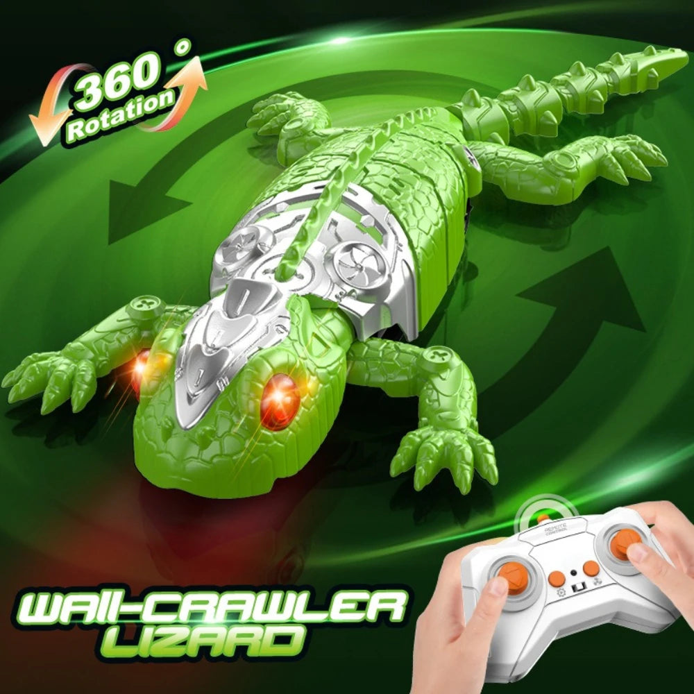 Remote Control Wall Climbing Gecko Toy Rechargeable Electric Crawling Lizard Chameleon Toy Birthday Gift for Adult