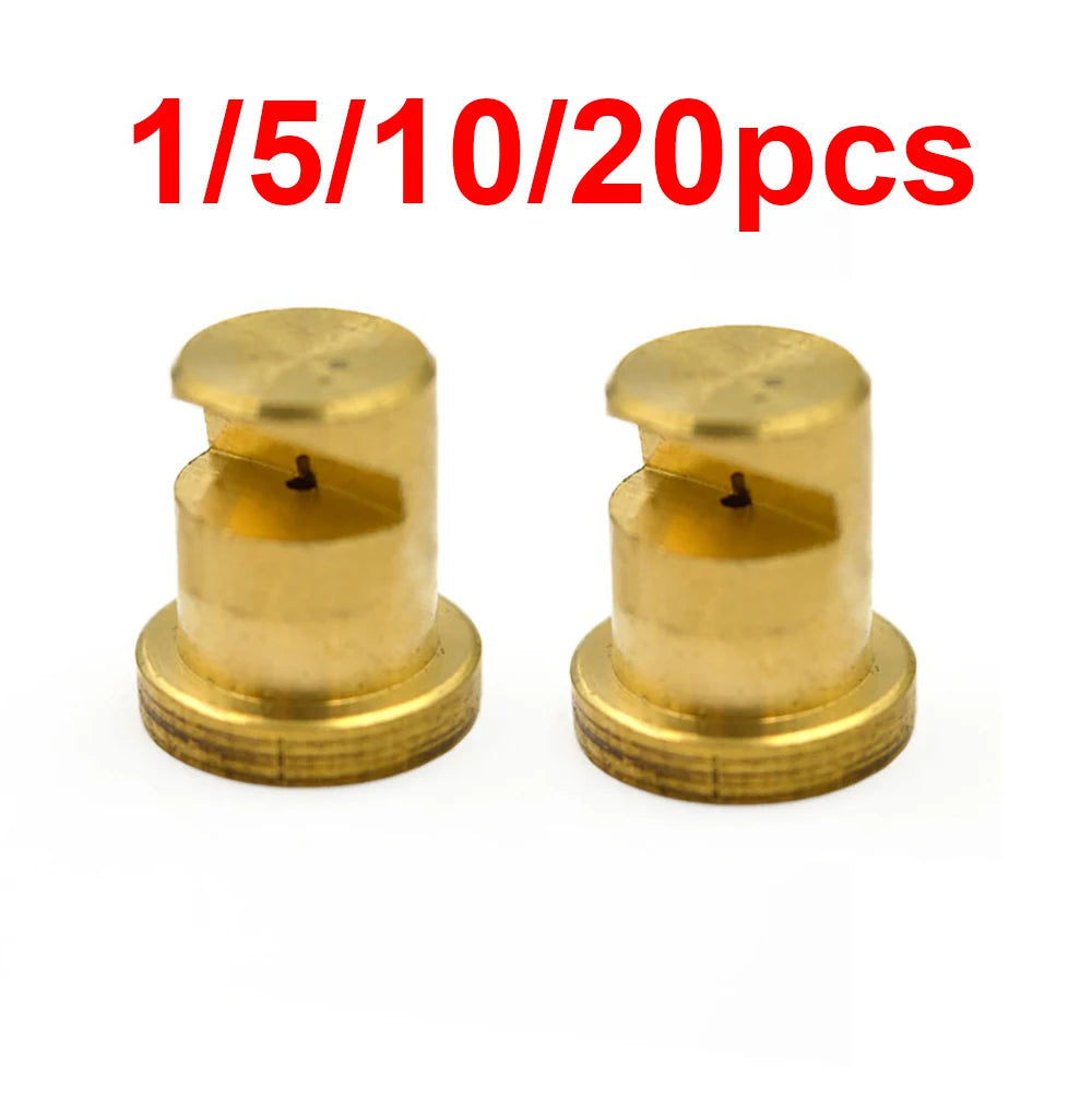 1/5/10pcs Agricultural sprayer nozzle, 150 degree brass windproof high pressure wide angle fan nozzle
