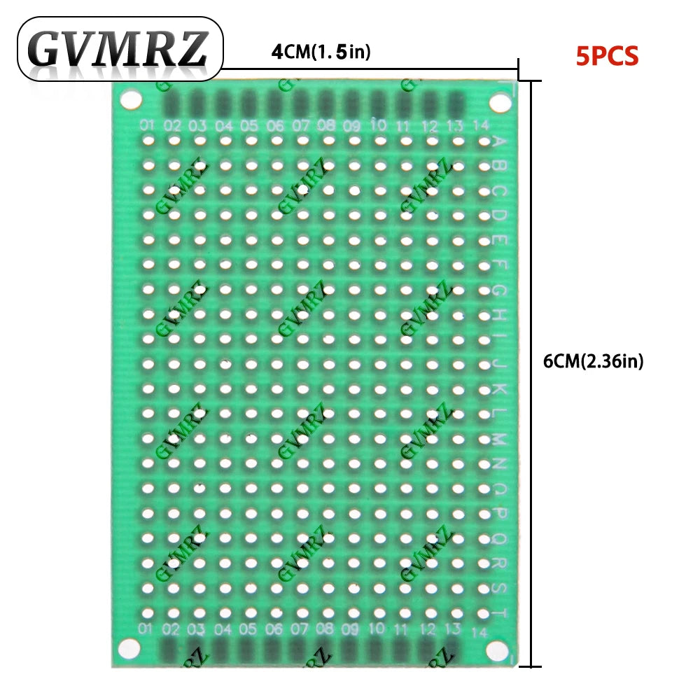 Single Sided Green PCB Prototype Board Universal Through Hole Perfboard for DIY Electronic Projects