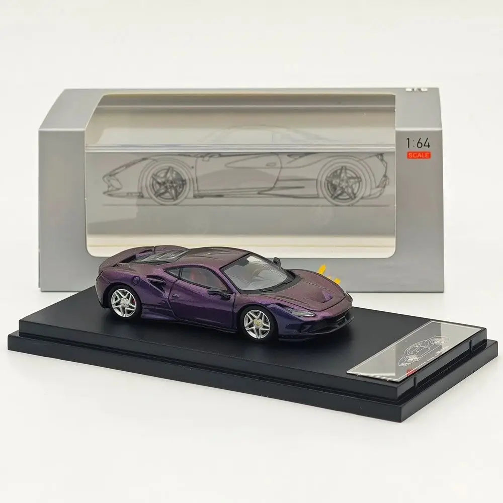 HM 1/64 Scale F8 Tributo Supercar Diecast Toy Car Model Collectible Gift Miniature Hobby
