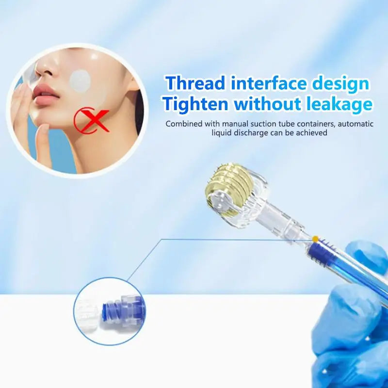 [New] Microneedle Roller Stamp Microneedle 0.25mm For Applying Serum Beard Growth Scalp Hair Facial Beauty Skincare Tool