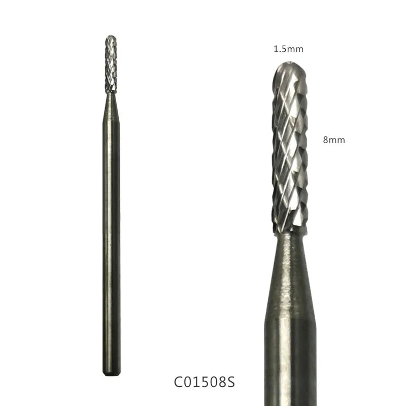HYTOOS 1PCS Tungsten Carbide Burr Nail Drill Bit 3/32" Bits For Manicure Drill Accessories Milling Cutter Nail Art Tools