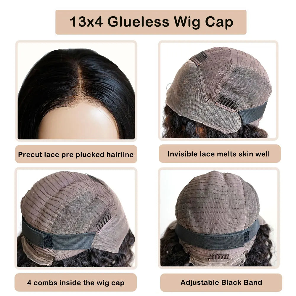 New Trend Lagos Hairline Body Wave 250% Natural Black Color 13x4 Lace Frontal Glueless Wigs Human Hair Pre Plucked Woman Wigs