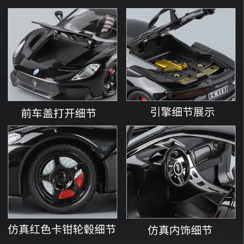 1:24 Martha gt2 Die-cast alloy toy car model Has various functions Collection Decoration miniature cars children's toys gift