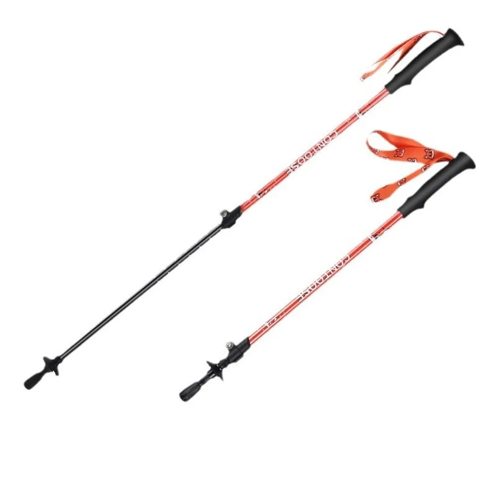 Kids Carbon Fiber Trekking Pole Single Pack Lightweight Telescopic Hiking Stick 62-100cm Adjustable EVA Handle Outdoor Gear