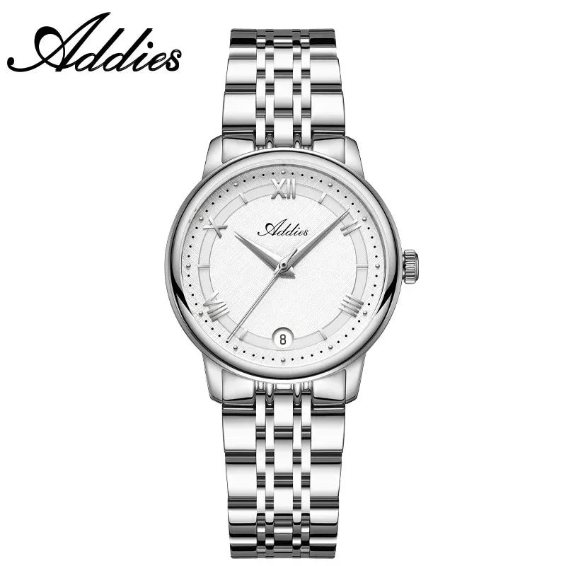 Addies New Luxury Women's Watches 31mm Sapphire Crystal 50m Waterproof 316L Stainless Steel Business Quartz Wristwatch For Woman